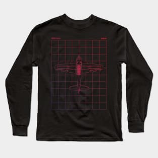 A6M Zero Blueprint Long Sleeve T-Shirt